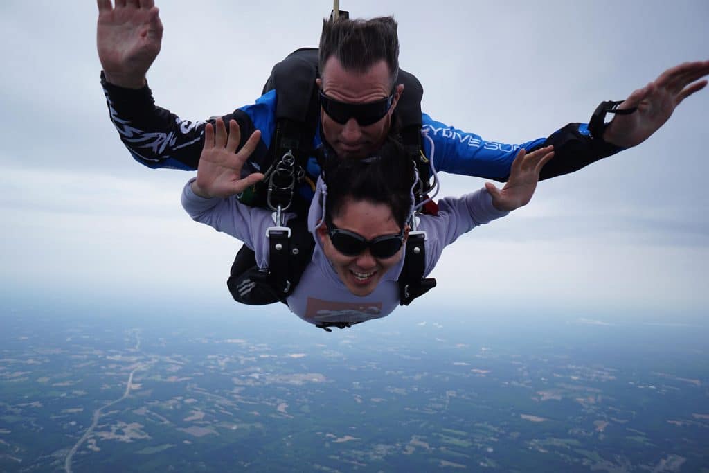 people skydiving in Franklinton, NC